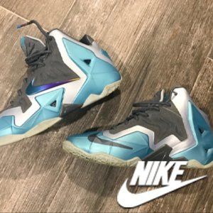 Nike Lebron XI GS Armory Slate Gamma Blue Light Armory 621712-400